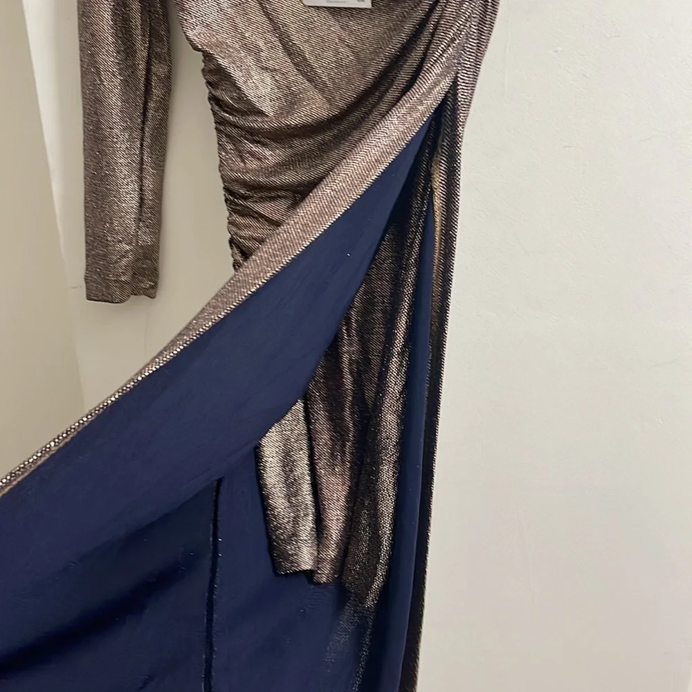 Zara metallic glitter off shoulder dress in size small - Picture 7 of 8